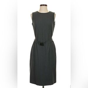 Calvin Klein Charcoal Belted Midi Dress